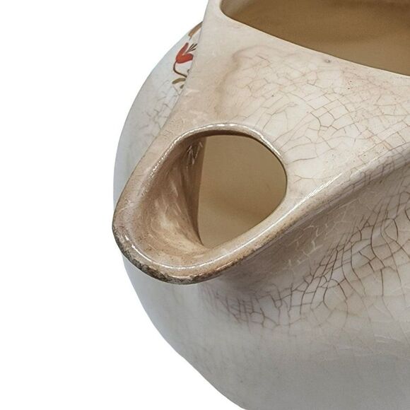 Vintage 1940's Universal Cambridge Glazed Pottery Pitcher Age Cracks in Glaze - Picture 6 of 11